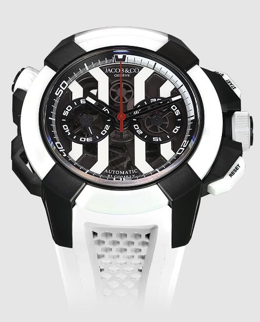 Review Jacob & Co EPIC X CHRONO BLACK (BLACK & WHITE) EC312.21.SD.BX.A Replica watch